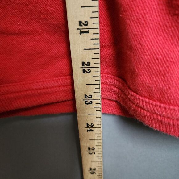 90s Vintage Sweatshirt Womens Large Red Floral Flower Granny Cottagecore Forenza - Picture 8 of 9